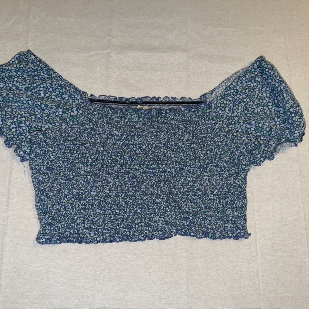 Aerie Floral Blue Women's Crop Top